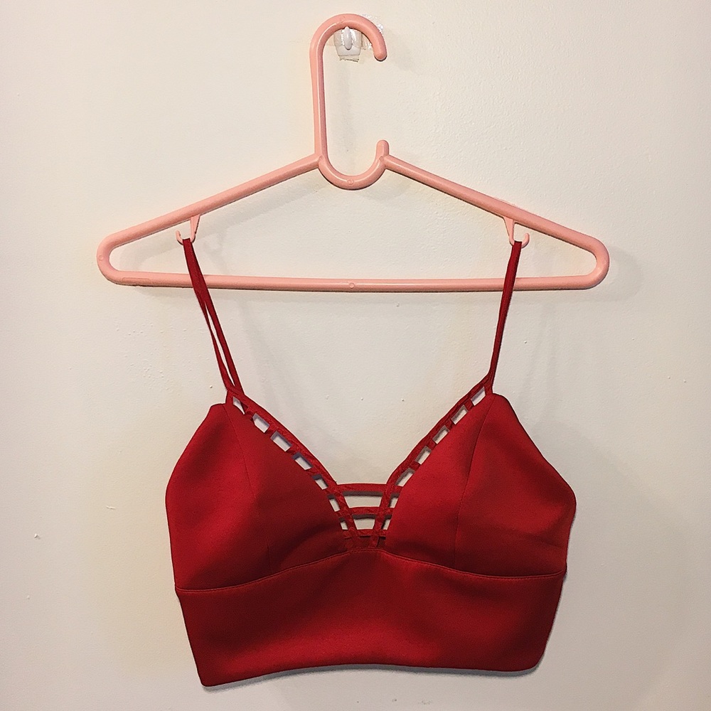 Strappy Red Crop Top